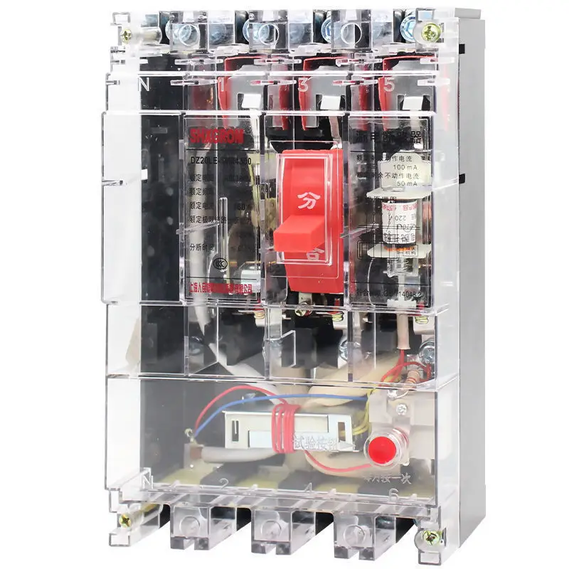 

Leakage protection circuit breaker DZ20L160A250A400A three-phase four-wire leakage protection switch transparent