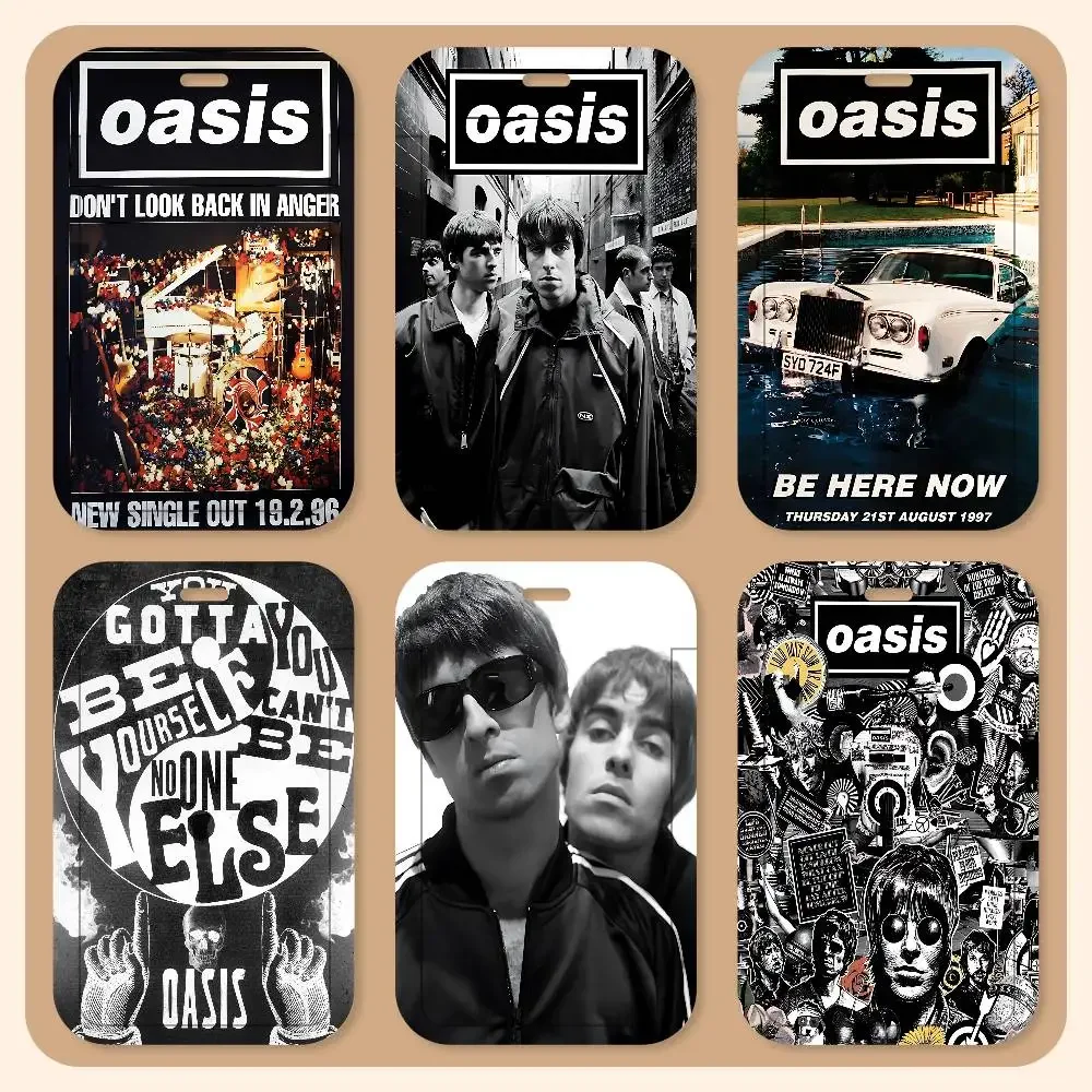 Porta Tarjetas con Cordón Vintage de Oasis, Porta Tarjetas de Identificación para Estudiantes, Porta Tarjetas con Correa para el Cuello, Control de Acceso