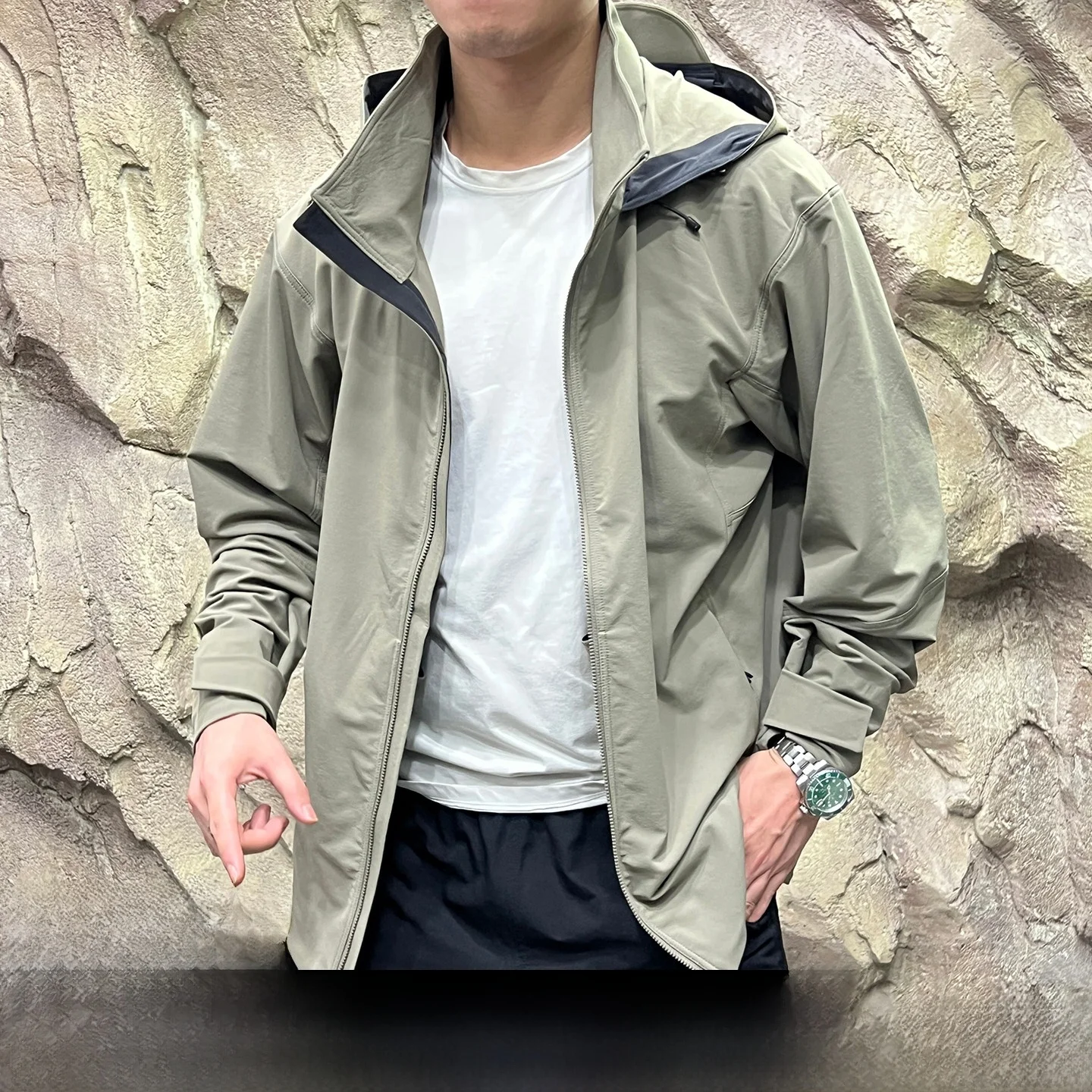 

Outdoor Men's Softell Jaet Full Prure Glue 3D Cutting Busin Series High End Autumn Functional Windproof Polyester F...