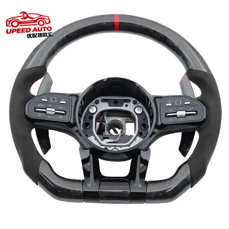 For Car Forging Carbon Fibre Steering Wheel Mercedes Benz W166 W167 W177 W204 W205 W212 W213 W222 C43 A45 E220 GLC CLA CLS GLE