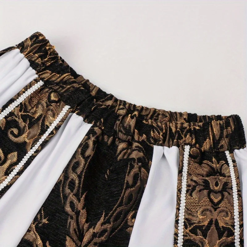 Европейские и американские костюмы для выступлений, Ренессанс, принц, король, двойной жилет, брюки с тыквой, бронзовый мужской костюм из двух предметов