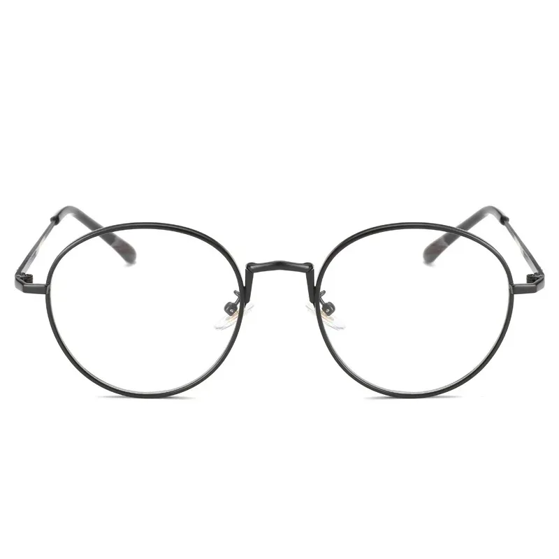 إطار نظارات بيضاوية عتيقة أدبية للرجال والنساء ، نظارات مرآة مسطحة بسلك ذهبي كبير ، إصدار عصري #4