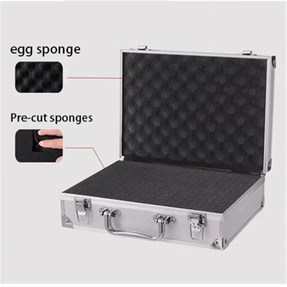 Aluminum Handheld Tool Box Impact Resistant Tool with Sponge Lining Case Portable Instrument Box Storage Case