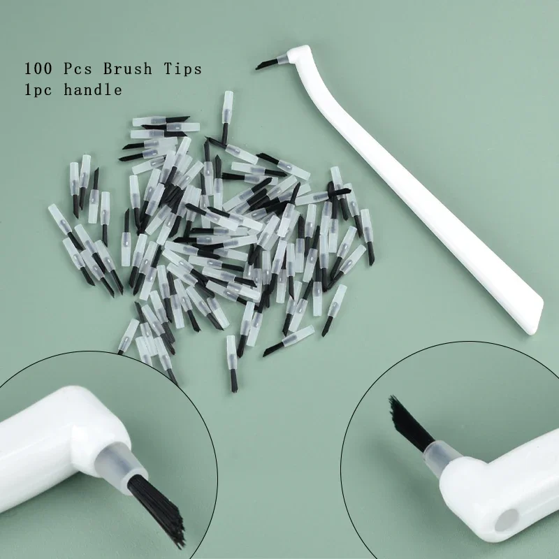 

Dental Micro Brush Replaceable Applicator Tips Etchants Adhesives Sealants Disposable Dentistry Lab Cleaning Whitening Tools
