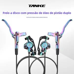 Tanke mt200 bicycle hydraulic disc brake MTB brake BR 800/1600mm bike brake 2 piston 3 finger lever steel Update 10 Main Sales Bicycle Manetes - №9
