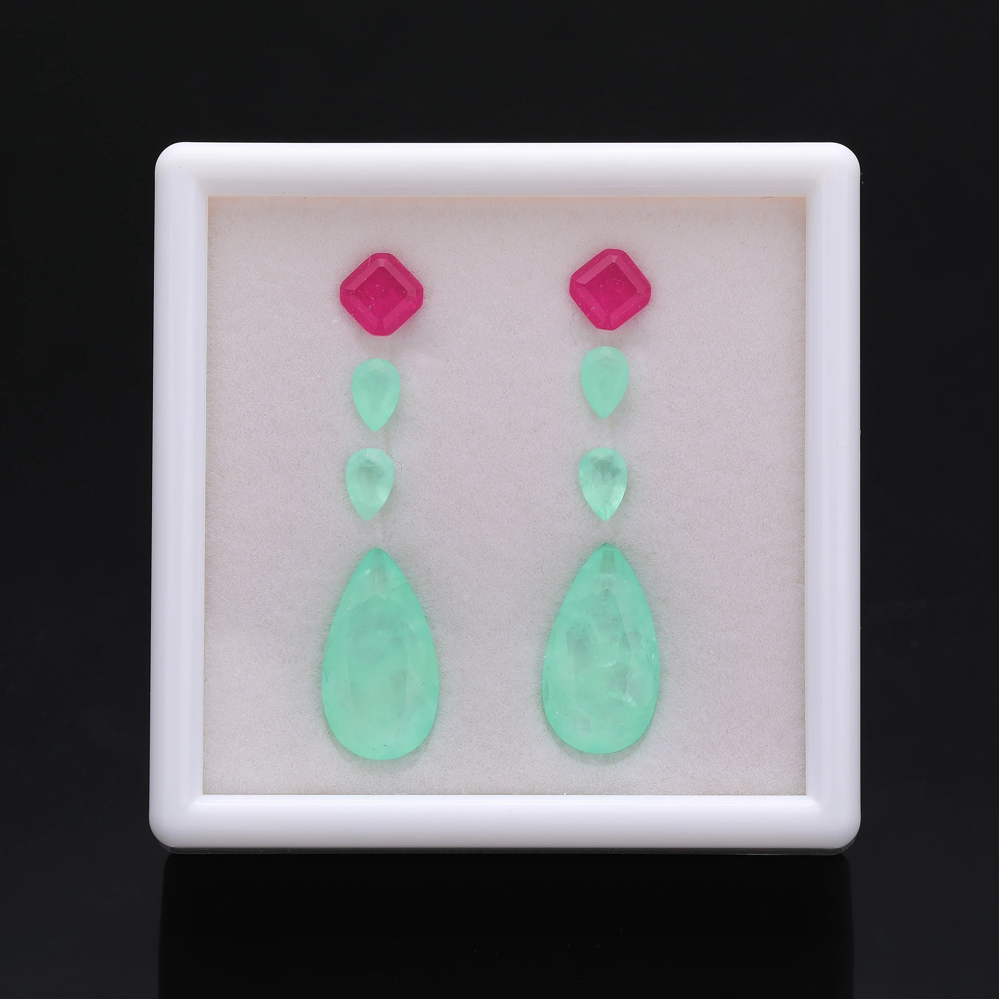 

Loose Fusion Stone Pear-shaped for Silver Copper Jewelry Sets