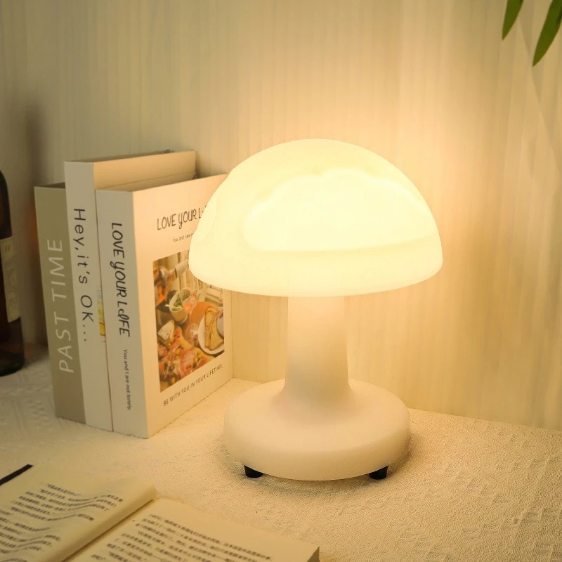 Ins Girlish Bedside Lamp, Rechargeable LED Mini Light, Premium Decor Night & Study Lamp for Bedroom