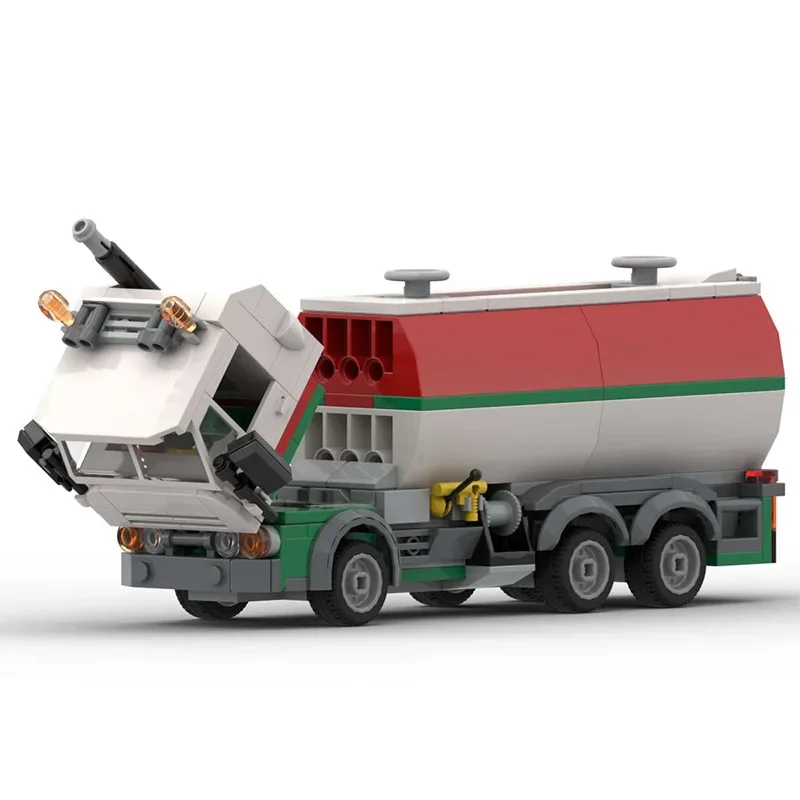 Retro Öl Tanker Modell Bausteine Kit Engineering Fahrzeuge Serie Kreativität Montage Pädagogisches Spielzeug Kind Urlaub Geschenk