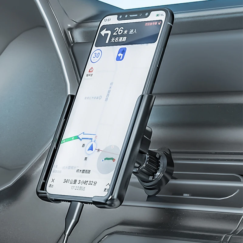 

Car Phone Holder 360° Rotation Stand Air Vent Clip Mount GPS Stand Rack Mobile Phone Stand Rack Mount Car Interior Accessories