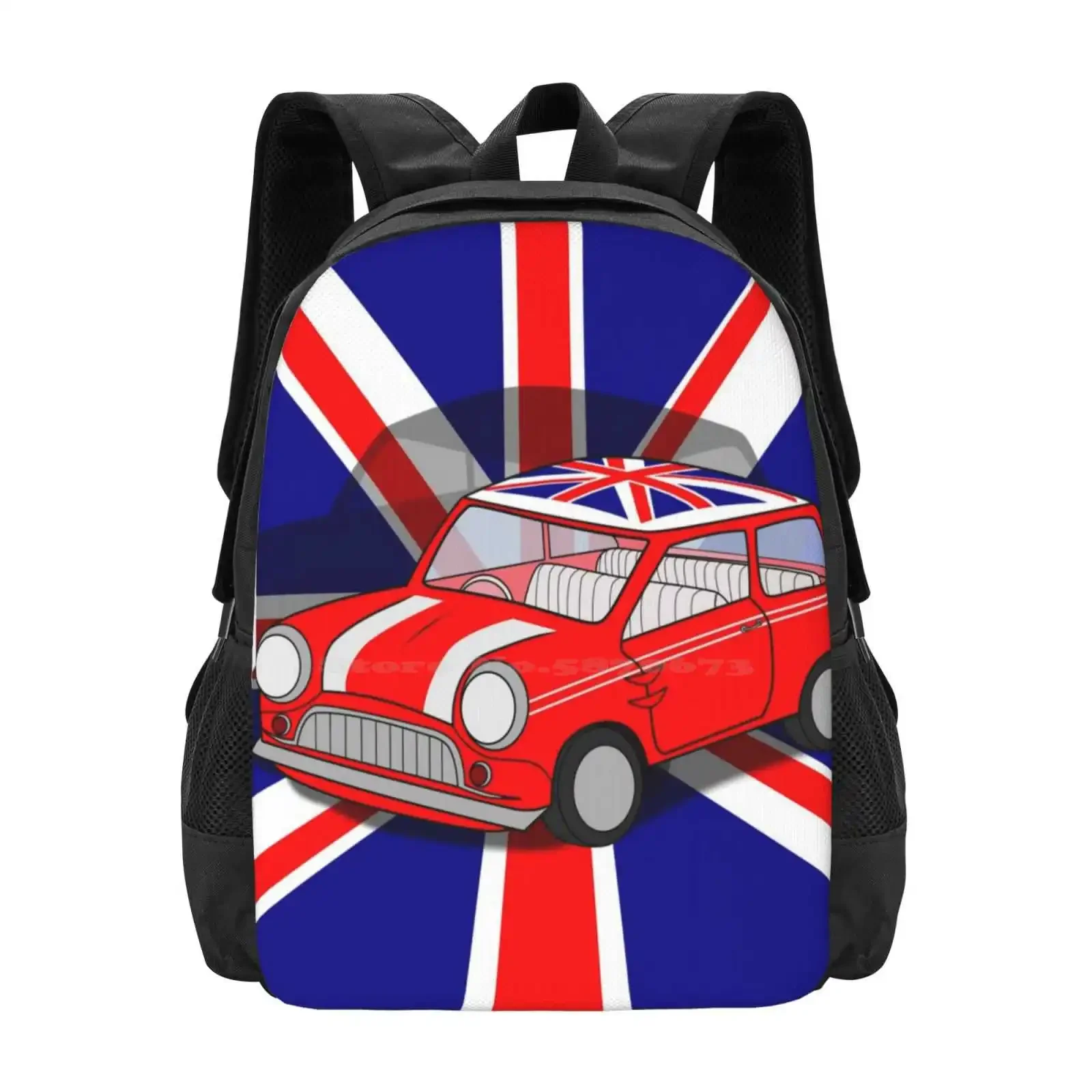 

Mini Cooper Bag Backpack For Men Women Girls Teenage Flag Mini Cooper Simple Cars Graphic British Car Britain Englash Car