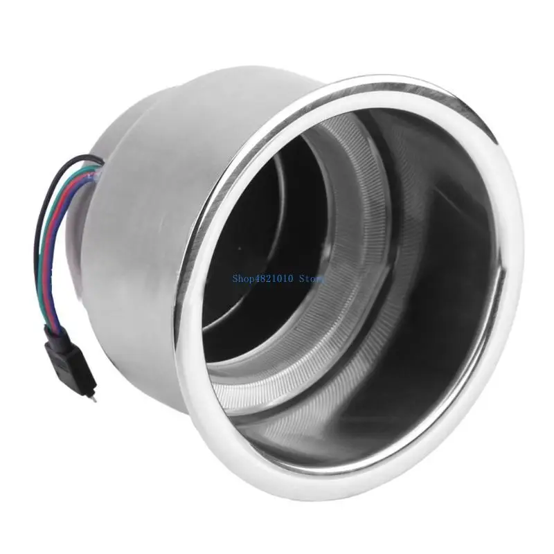 

T3LF LED Drink Holders, Luminous Cup Holders Insert 14 LED Stainless Steel with Draining Hole for Marine Boats Car