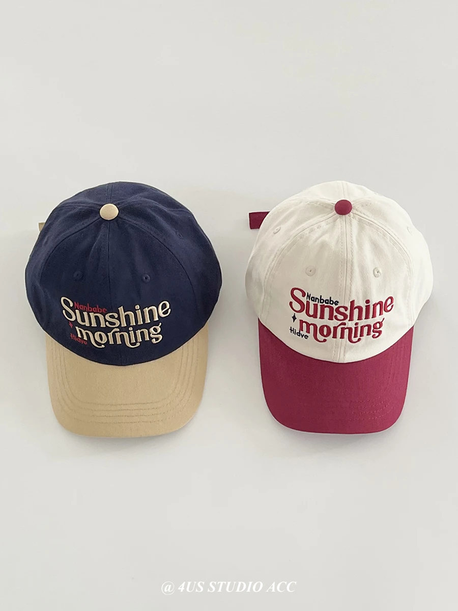 American Retro Color Matching Soft Top Peaked Cap Female Korean Style Couple All-Match Sun-Proof Baseball Cap Male