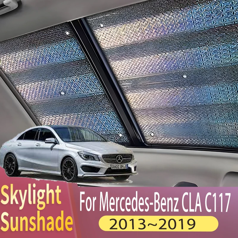 

Солнцезащитный козырек подходит для Mercedes-Benz CLA C117 2013 ~ 2019 2015 2018 автомобильный панорамный тепловой козырек для крыши солнцезащитный козырек с защитой от УФ-лучей