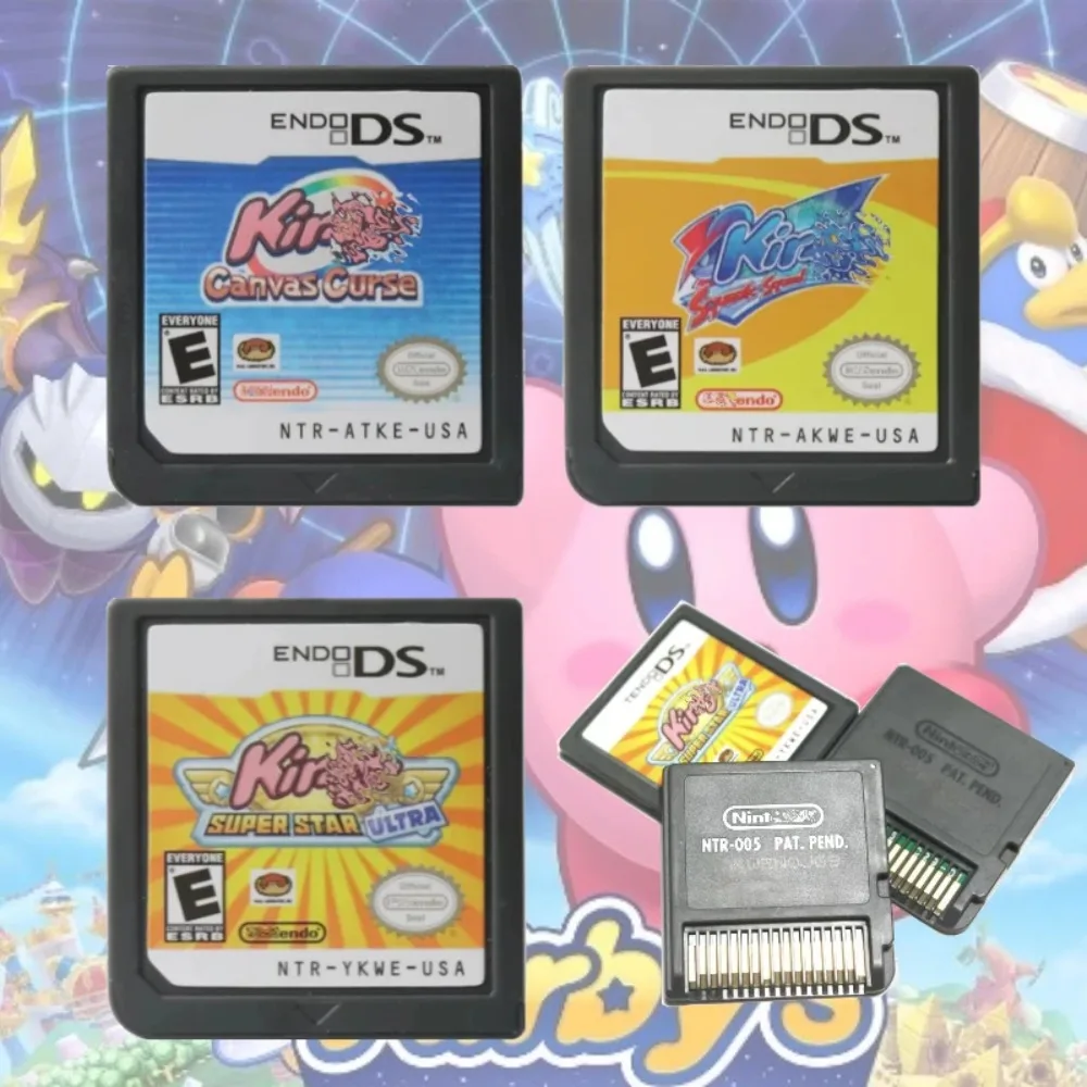 

fun DS Game Cards Kirby Series USA Kirby Series Canvas Curse/Squeak Squad/Super Star Ultra Video Game Console Card for NDS 3DS