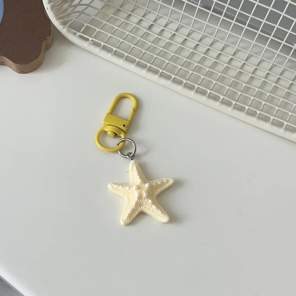 Sweet Macaron Color Starfish Keychain Mini Size Jewelry Style Sweet Bag Charm Hanging Design Backpack Ornament For Girls