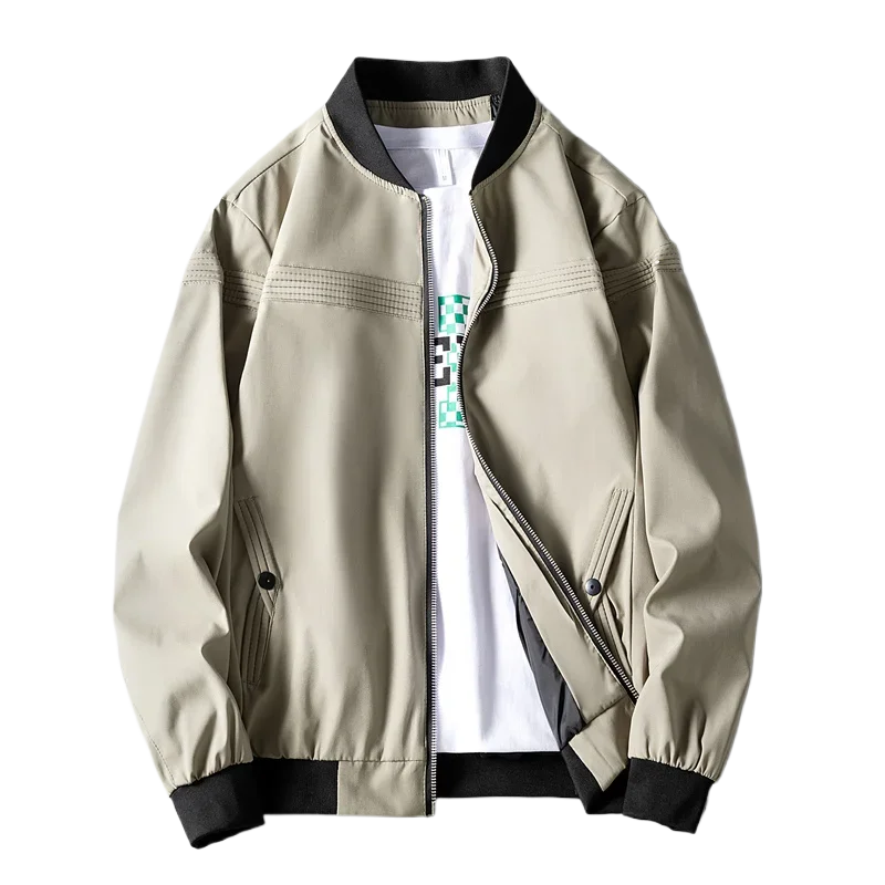 

New Men Spring Autumn Stand Collar Baseball Jackets Color Blocked Casual High Quality Coats Classic Fashion Men's Wears