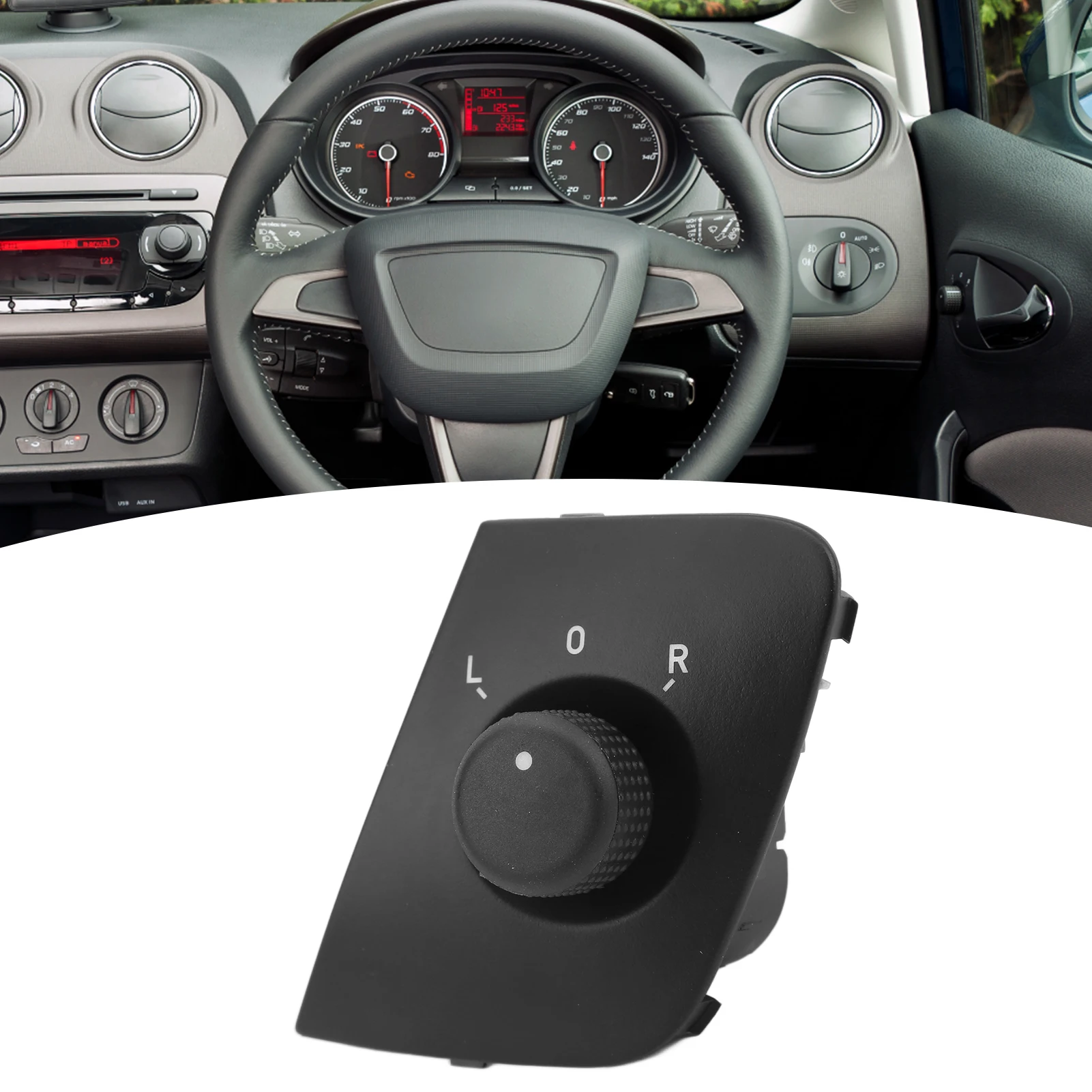 Car Rearview Mirror Control Switch Button 6J1959565A Replacement for SEAT Ibiza ST 2008‑2016