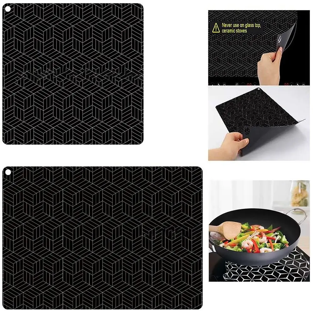 Silicone Induction Cooktop Mat Fireproof Protection Waterproof Induction Baking Plate Protector Anti Slip Place Mat