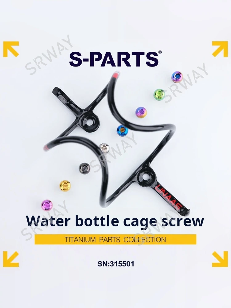 Premium Titanium Alloy Frame Mounted Cup Bottle Cage Holder Screws for Mountain bikes Road Bikes S-PARTS