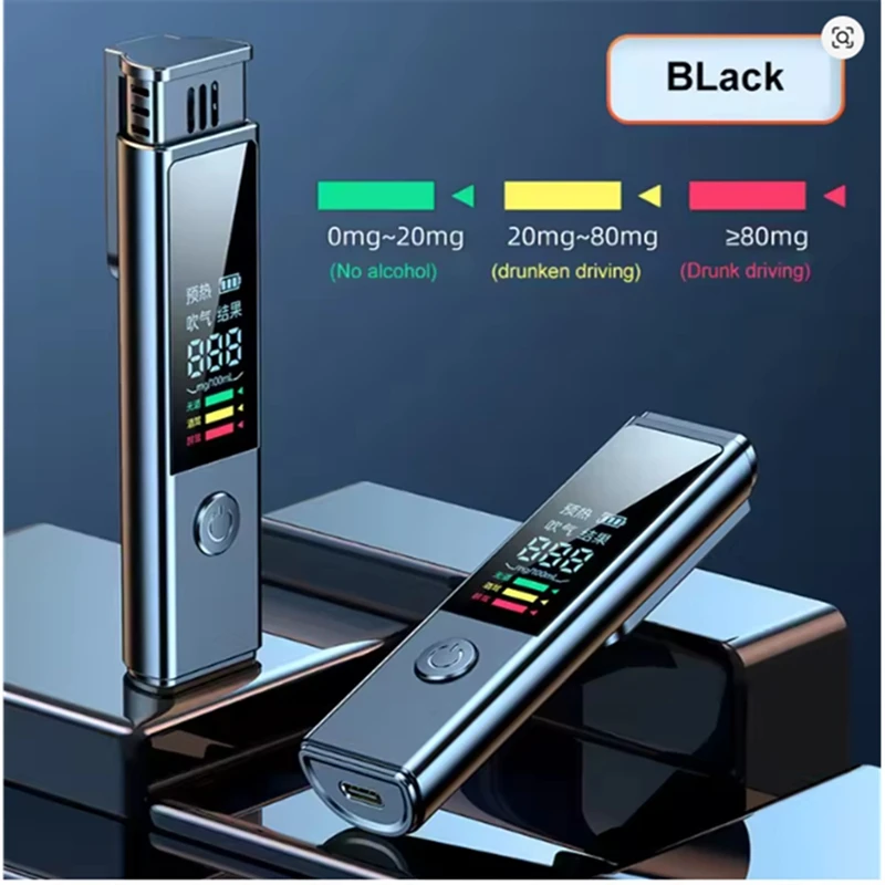 Non-Contact Alcohol Tester with LED Digital Display C09 Alcoholmeter Alcohol Tester TYPE-C Chargeing Diagnostic Tool-A74P