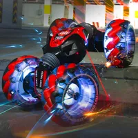New 1:12 4WD RC Car Radio Gesture Induction Music Light Stunt Remote Control Car off-Road Control Boys Toys For Children Gifts