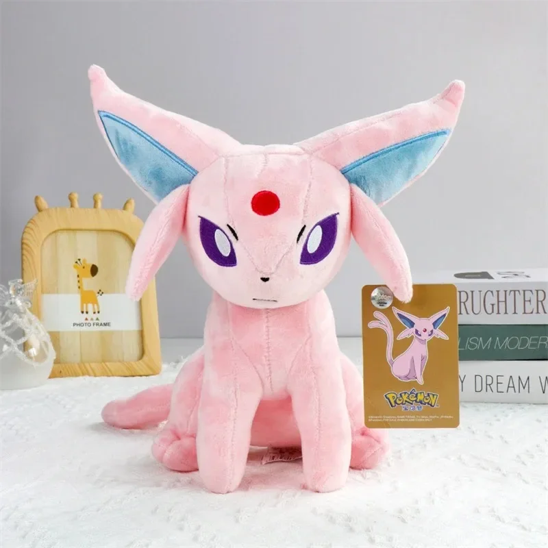 New Pokémon Plush Doll Ievee Family Moon Ievee Sun Ievee Kawaii Filled Pillow Children's Birthday Gift 24CM