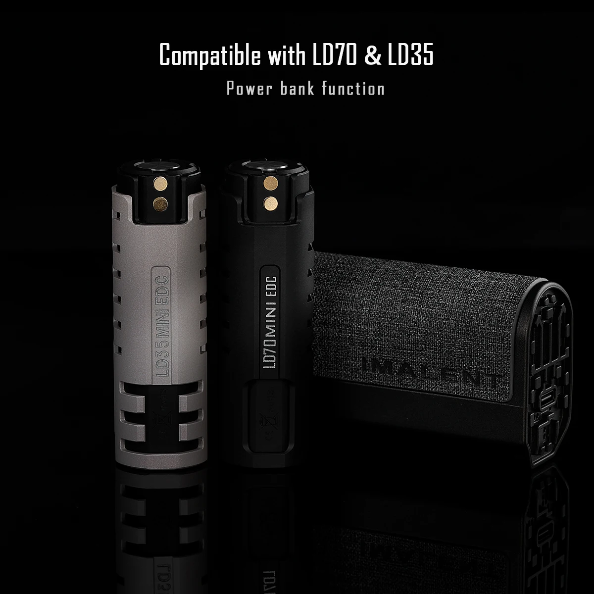 IMALENT LD00 Multifunctional Charging Case, Mobile Power, Type-C Connector for LD70/LD35 EDC Portable Flashlight