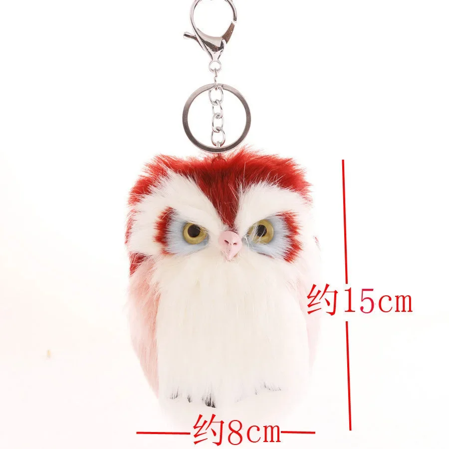 Cute Owl Key Ring Plush Big Eye Bird Bag Charm Car Pendant Key Chain Accessories for Men Women Kids Gifts