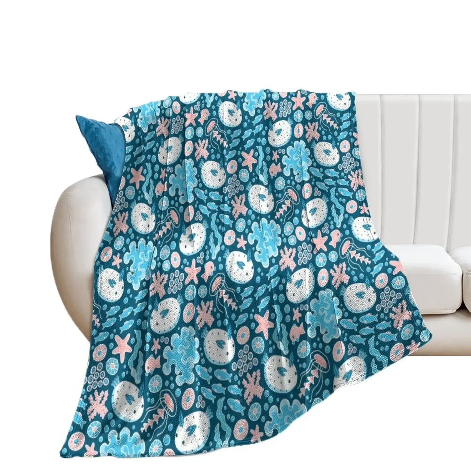 Sea Bunnies Throw Blanket For Decorative Sofa anime Blankets