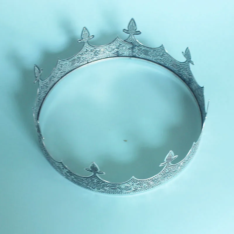 خمر تاج الشعر المستديرة التيجان الصليب الملكة تيارا باندانا إكسسوارات الشعر للنساء رجل زي تأثيري الشعر مجوهرات #4