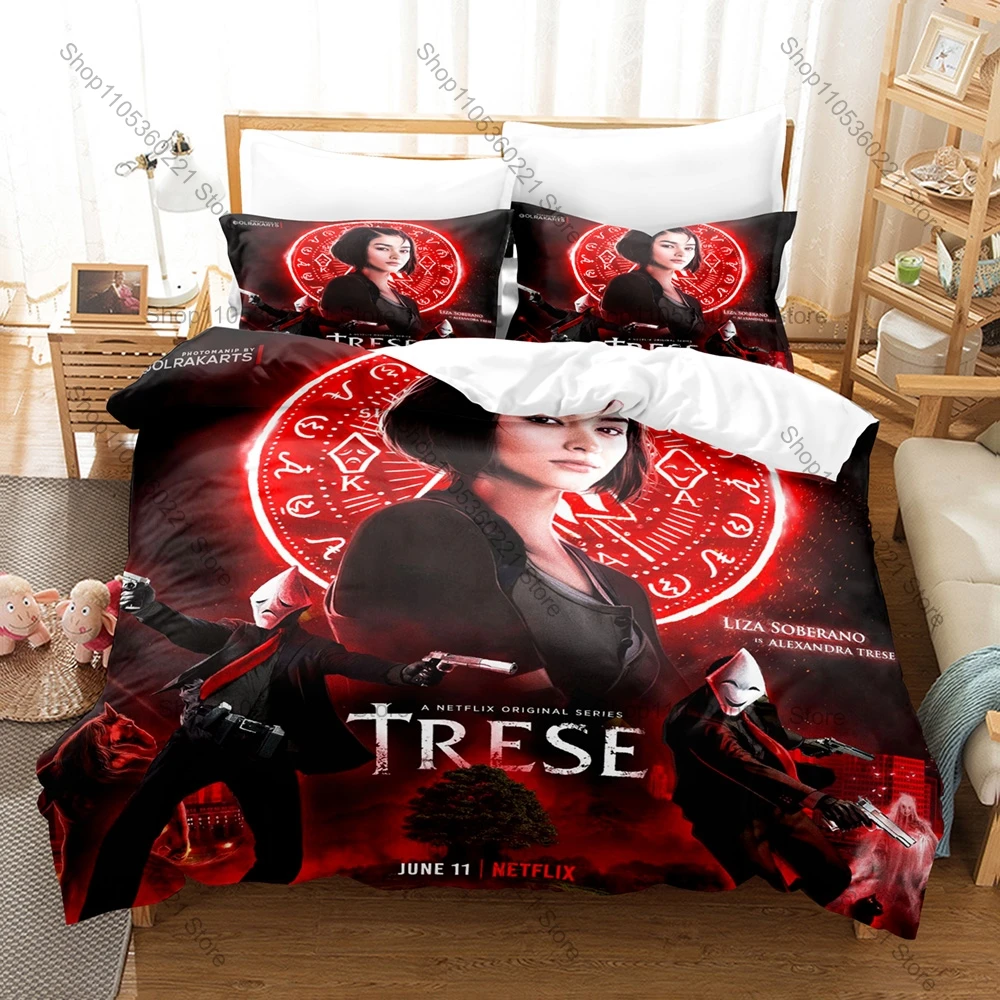 Cool Trese Bedding Set 3Pcs Philippine Urban Folklore Monster Pattern Comfort Bed Linen For Anime Fans All Season