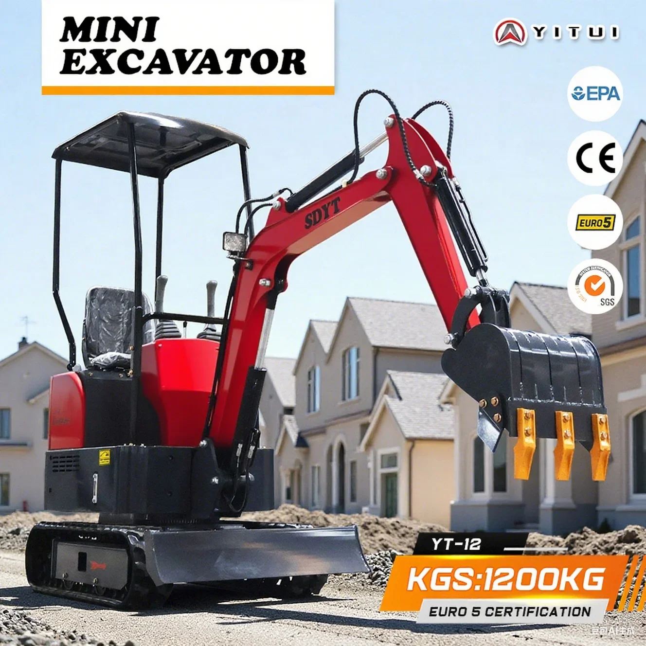 

1.5 Ton Mini Excavator for Orchard Farm High Quality Customized Track Excavator CE EPA Euro 5 Quick Delivery