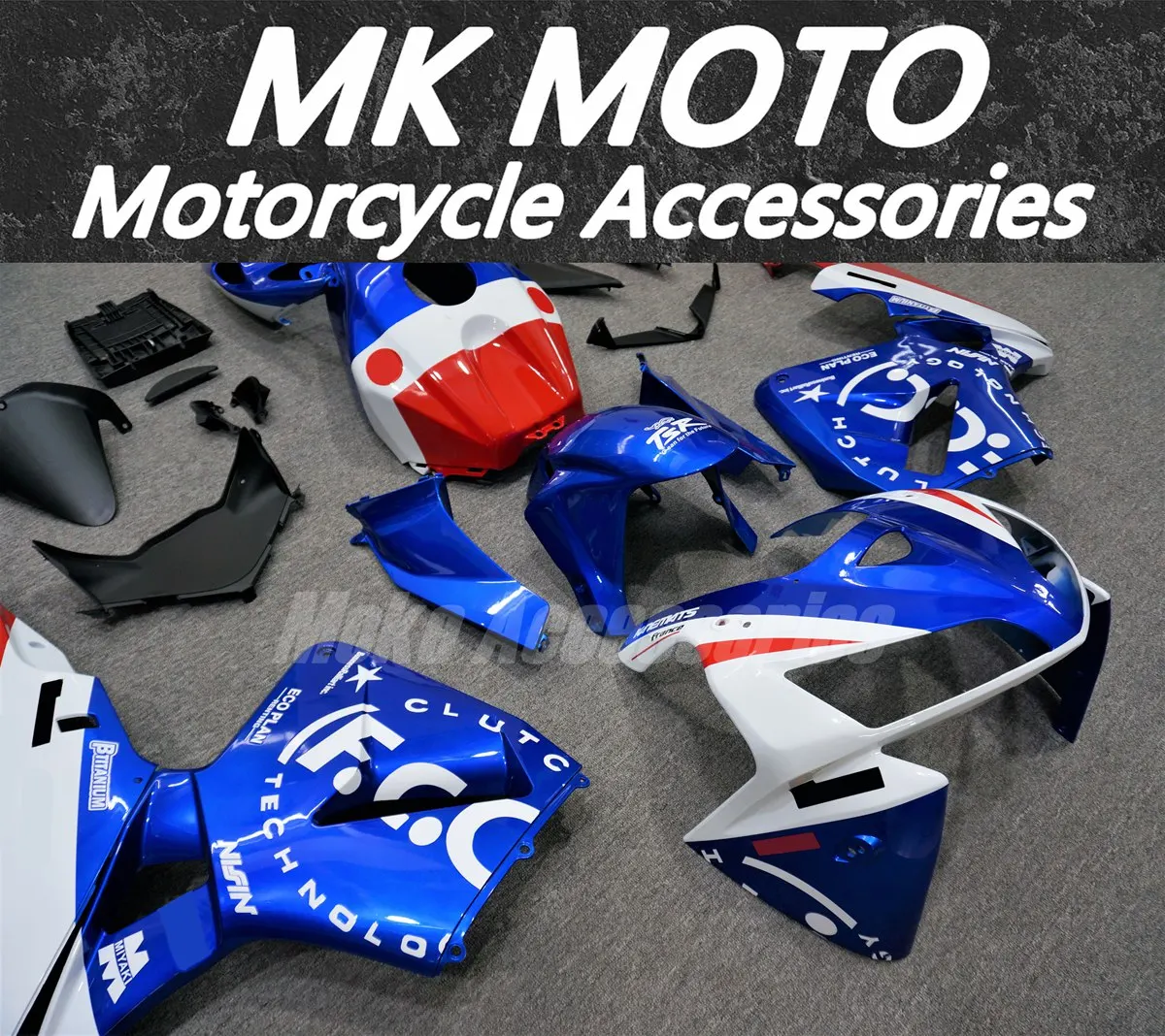 

Комплект обтекателей для CBR600RR 2005-2006, высококачественный комплект кузовных деталей из ABS-пластика, синий, белый, красный, FCC