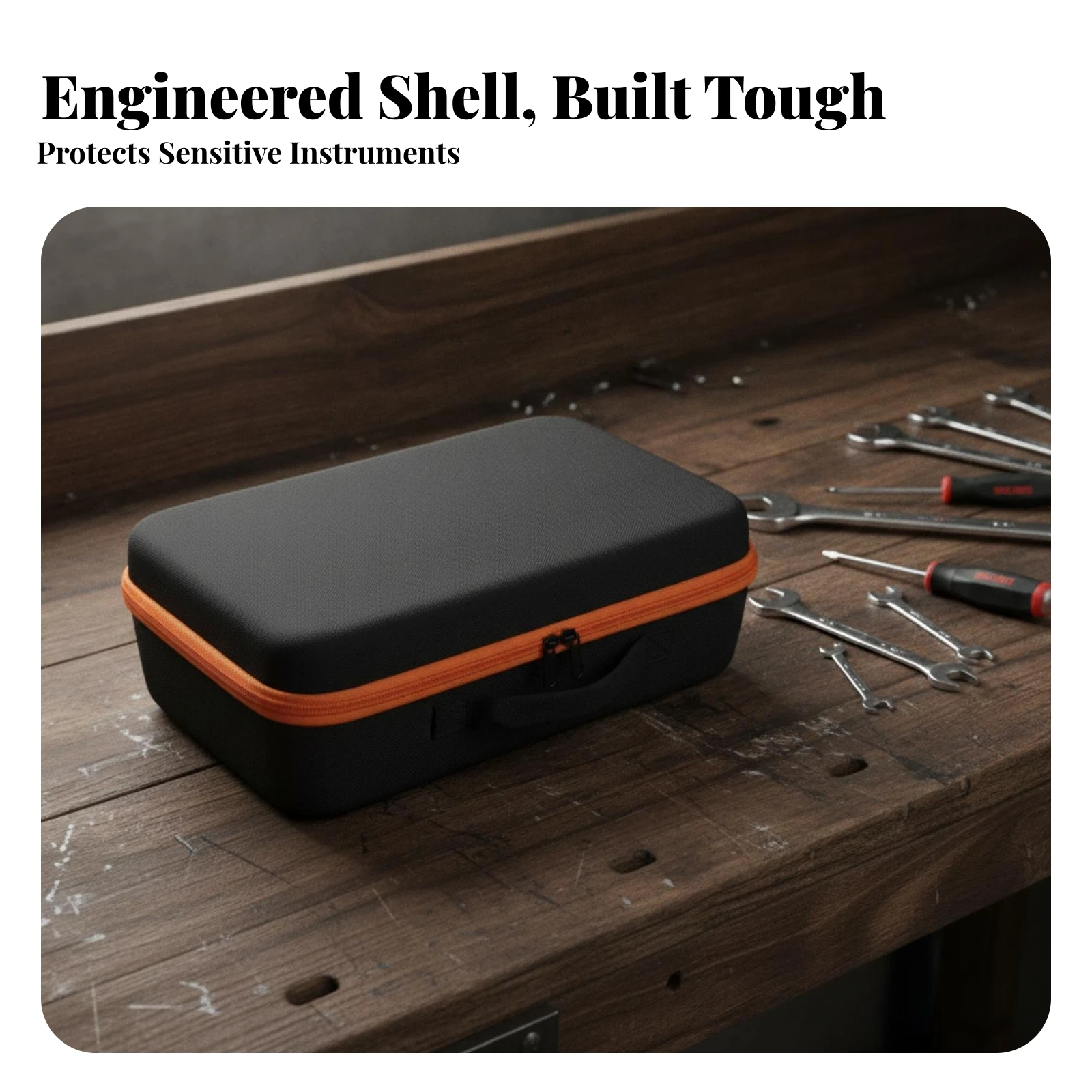 Tool Storage Bag with Handle Portable Hard-Sided Tool Bag Hard Storage Case Safeguarding Compact for Professionals, Worksites