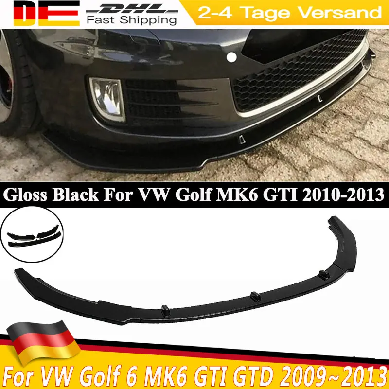 

Авто передний бампер, разделитель для губ, диффузор, комплект для тела, спойлер, дефлектор, защитная крышка для губ для VW Golf MK6 GTI GTD 2009 ~ 2013