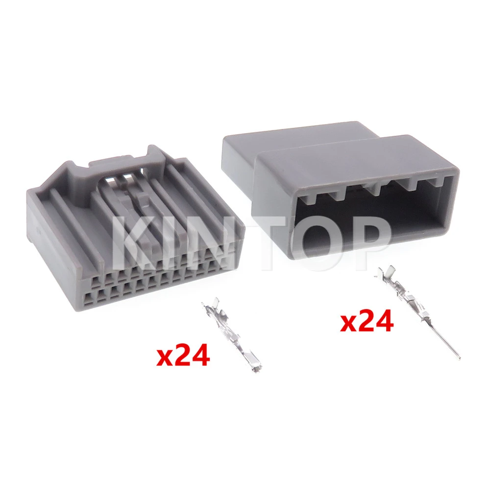 1 Set 24 Pins Car Low Power Small Current Socket With Wires MX34024PF1 MX34024SF1 Auto AC Assembly Wiring Terminal Unsealed Plug