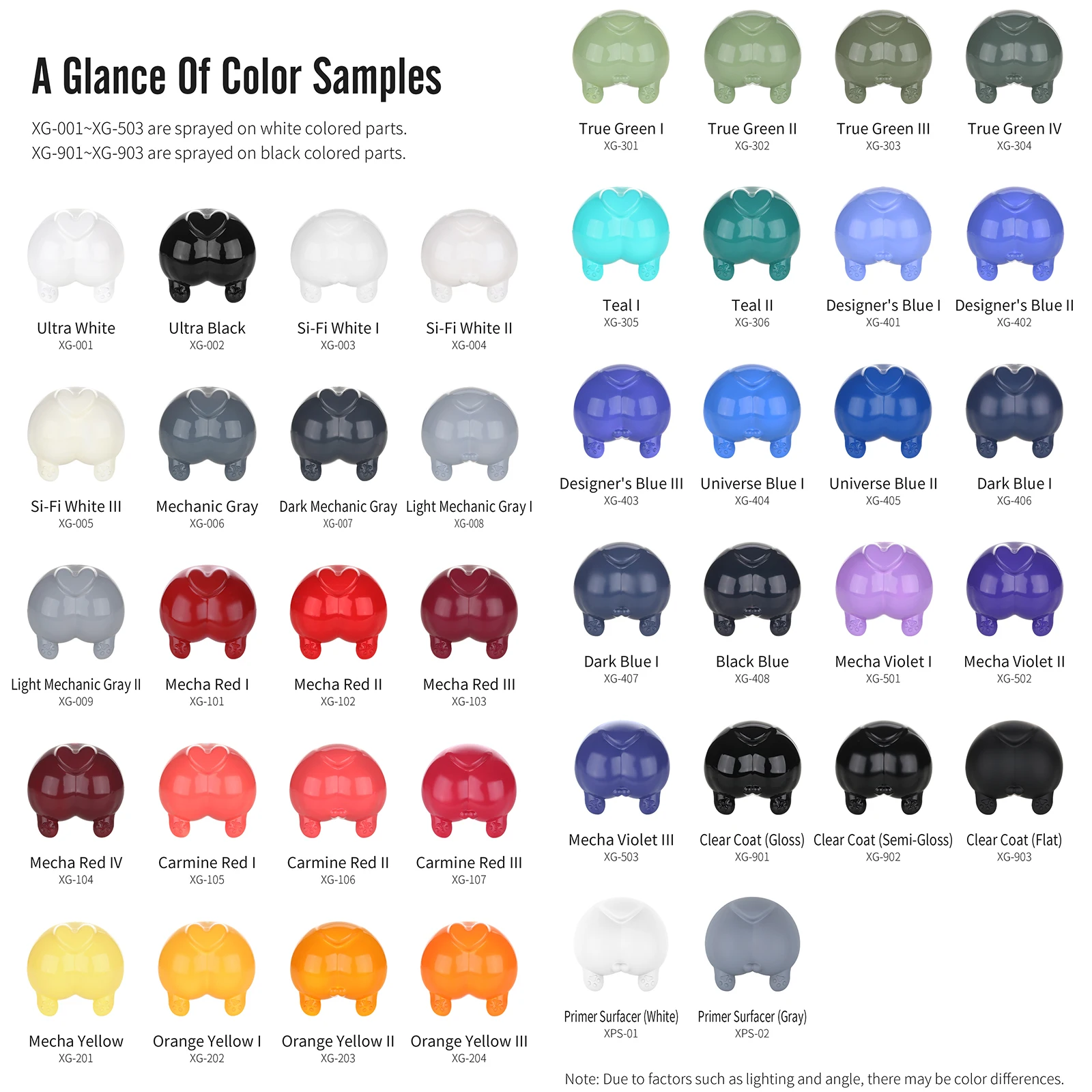 DSPIAE XG Series Pre-Mixed Water-Based Paint Basic Color Master for Hobby DIY Hand-Painted Model Kit Pigment 50ML