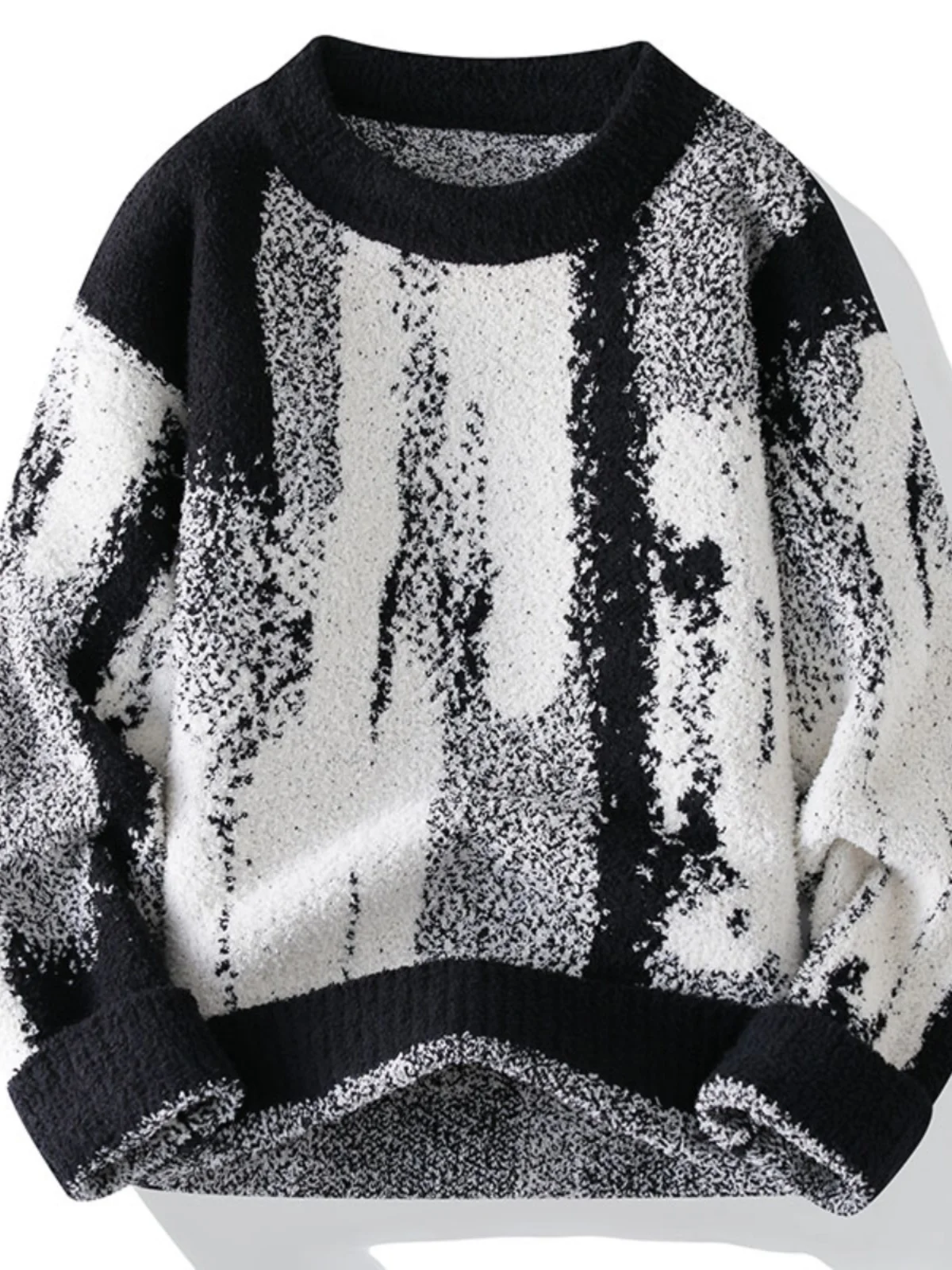 

Мужской вязаный свитер: мягкий, уютный, повседневный, свободного кроя, осенне-зимний, городской, комфортный, из полиэстера, с длинными рукавами