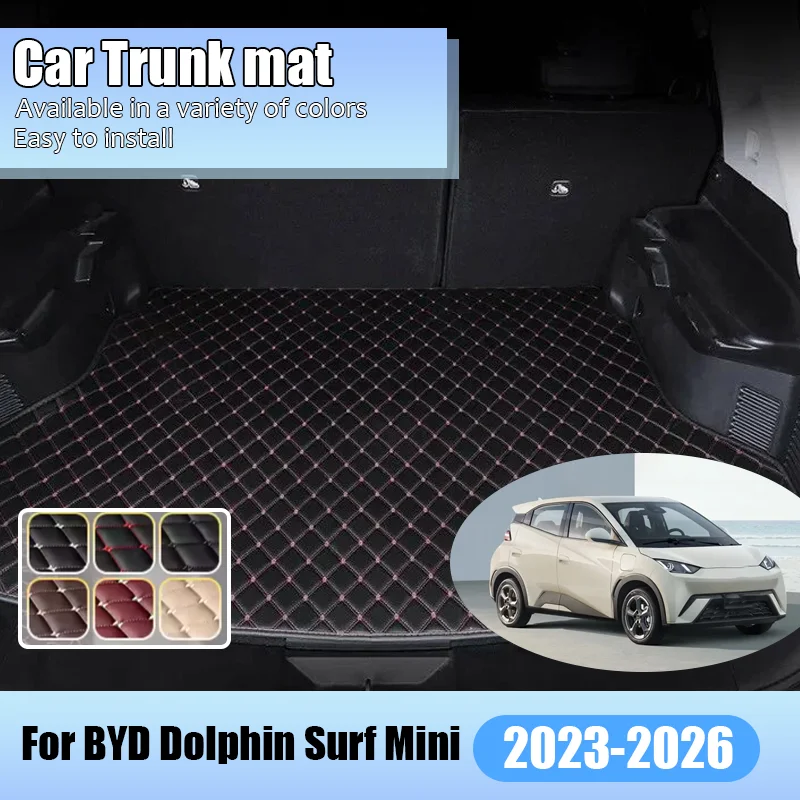Kofferraummatte für BYD Dolphin Mini Surf Seagull 2023~2026, Laderaum-Auskleidung, Teppich, Lederunterlage, wasserdichtes Kissen, Zubehör