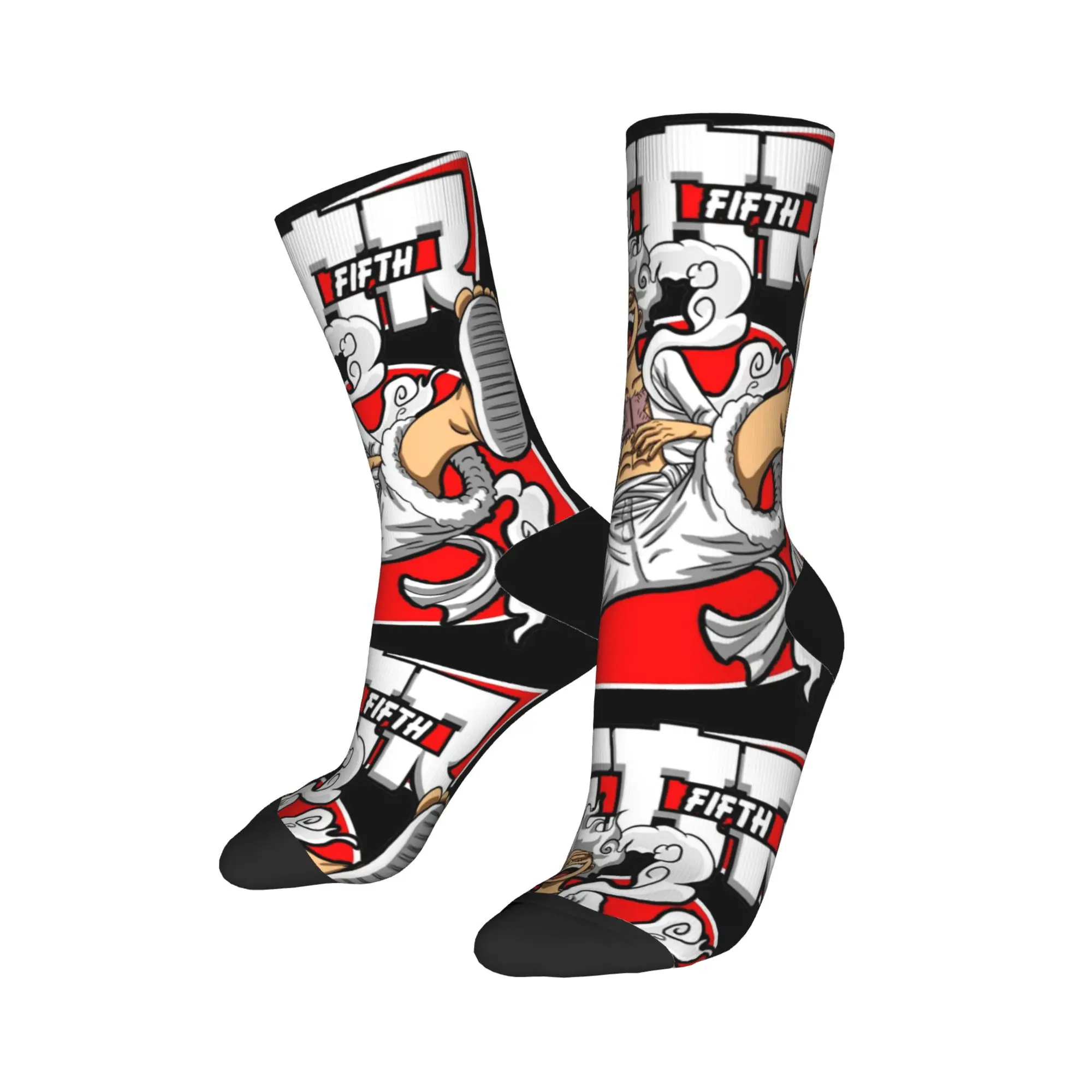 Happy Funny Men's Socks Casual Anime Luffy Gear 5 Sock Polyester Monkey D Luffy Sport Women's Socks Spring Summer Autumn Winter