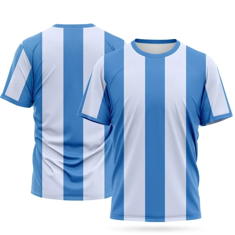 

Men's Fashion T-Shirt Summer Stripe Pattern Simple 3D GYM Tops Casual Sports Fitness Loose Short Sleeve Streetwear Tees Clothes