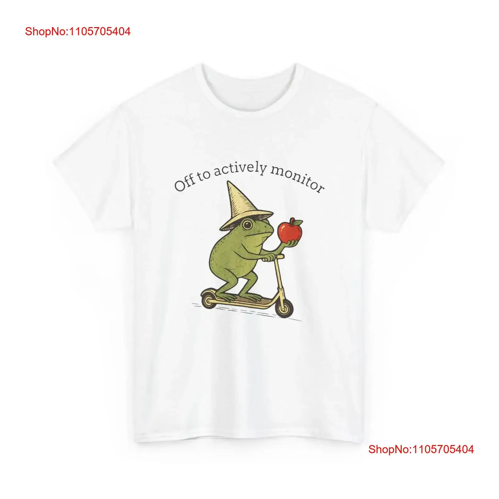 Off to Actively Monitor Funny T Shirt Frog Scooter Teacher Testing long or short sleeves vintage Washed Soft streetwear