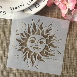 13cm Cartoon Sun DIY Layering Stencils Painting Scrapbook Coloring Embossing Album Decorative Card Template