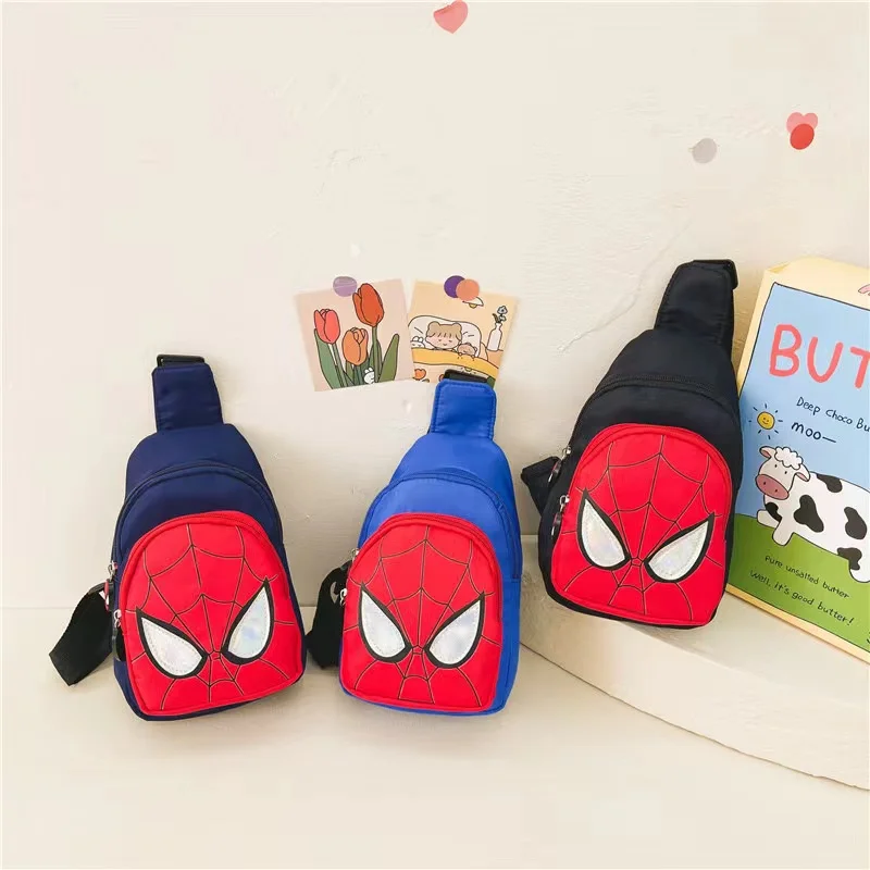 Disney Marvel Children's Chest Bag spider-man Captain America Iron Man Cartoon Shoulder Bag Cute Crossbody Bag Coin purse Gifts