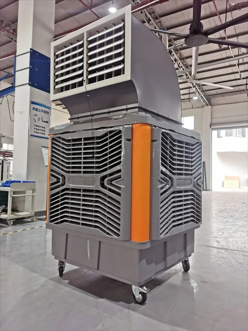 Mobile Evaporative Air Cooler Portable Water Cooling Machine For Factory Space
