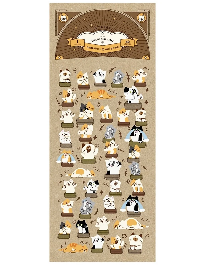 ملصقات لطيفة على شكل قطة كاواي/كلب