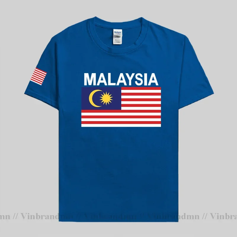 Camiseta de Malasia, Jersey clásico de Malasia, camisetas Nation, camisetas 100% de algodón, ropa de manga corta para Fitness, camisetas Country MYS