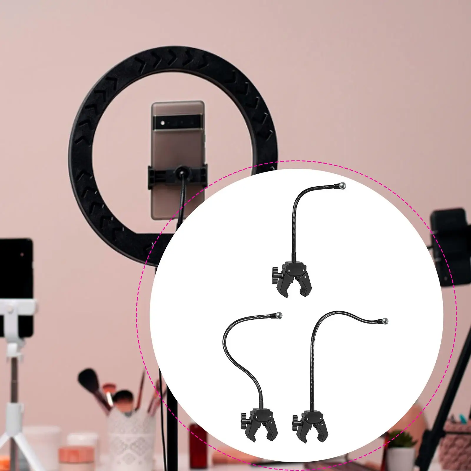 

Держатель для телефона, поддерживающий шланг, портативный практичный разъем с длинной рукояткой, шаровая головка