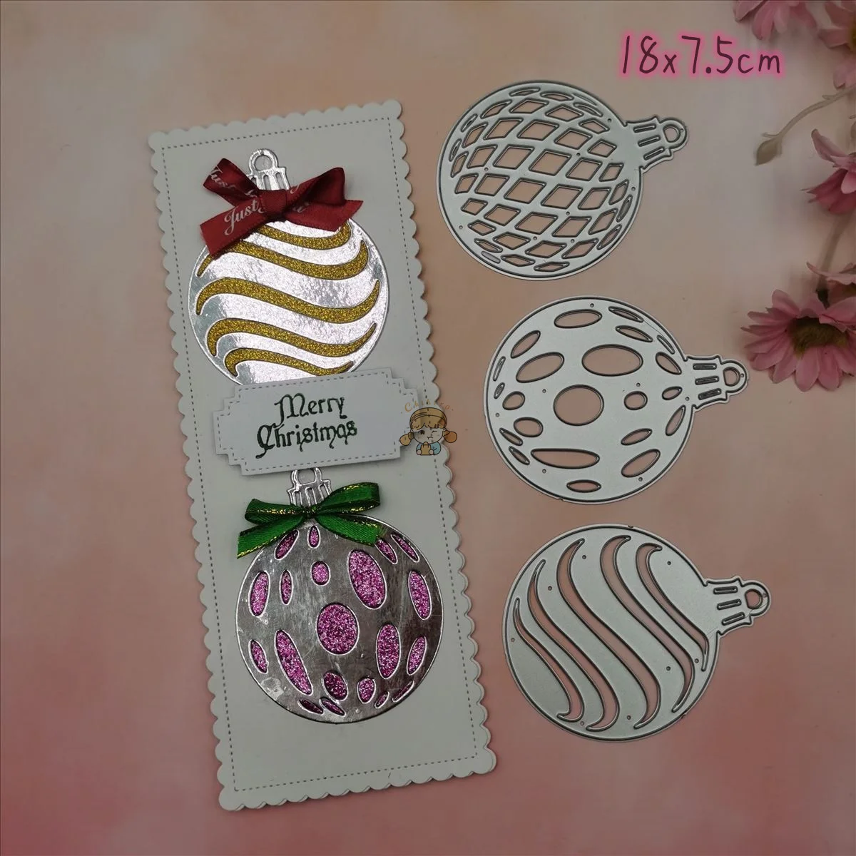 Christmas decoration ball Metal Cutting Dies Scrapbooking New 2023 DIY Scrapbooking Photo Album Decorative Embossing DIY Paper C