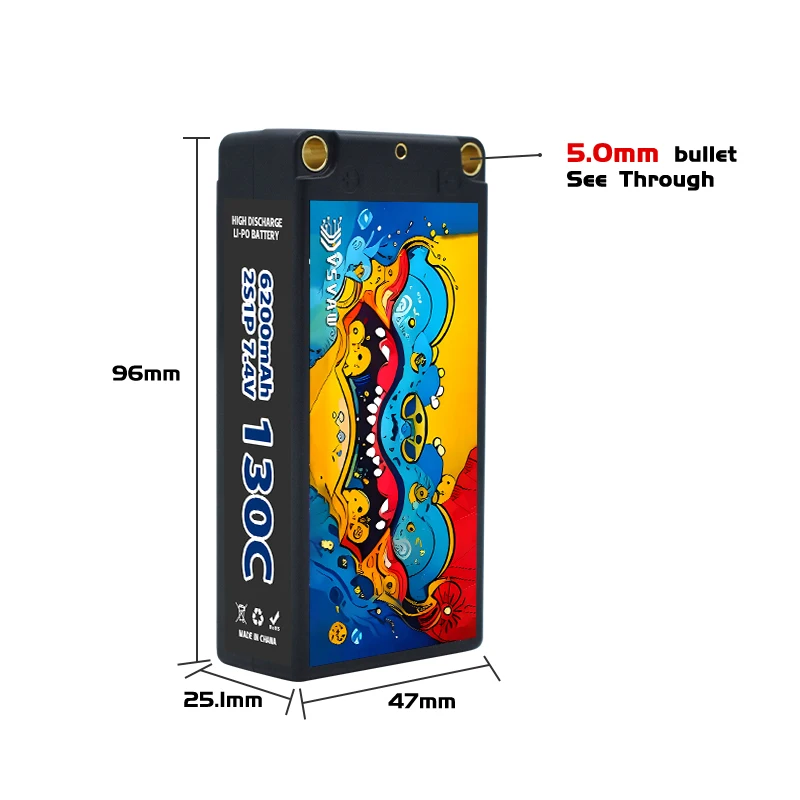 Upgraded VSVAW 2S 7.4V 5500/6200/7200mAh 130C/140C Lipo Battery For RC Cars Four Drive Off-Road Spare Shorty Battery